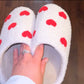 Hearts all over self-love slippers