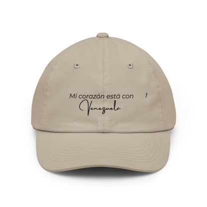 Mi corazón está con Venezuela Dad Hat — Embroidered Spanish Sentiment Cap
