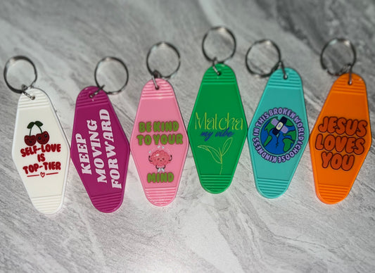 Motel key chains