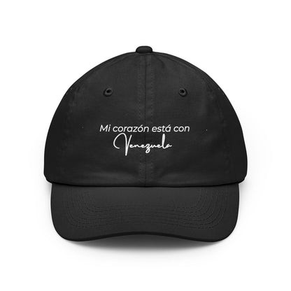 Mi corazón está con Venezuela Dad Hat — Embroidered Spanish Sentiment Cap