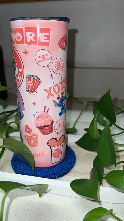 Winnie the Pooh & Stitch Affirmation Tumbler