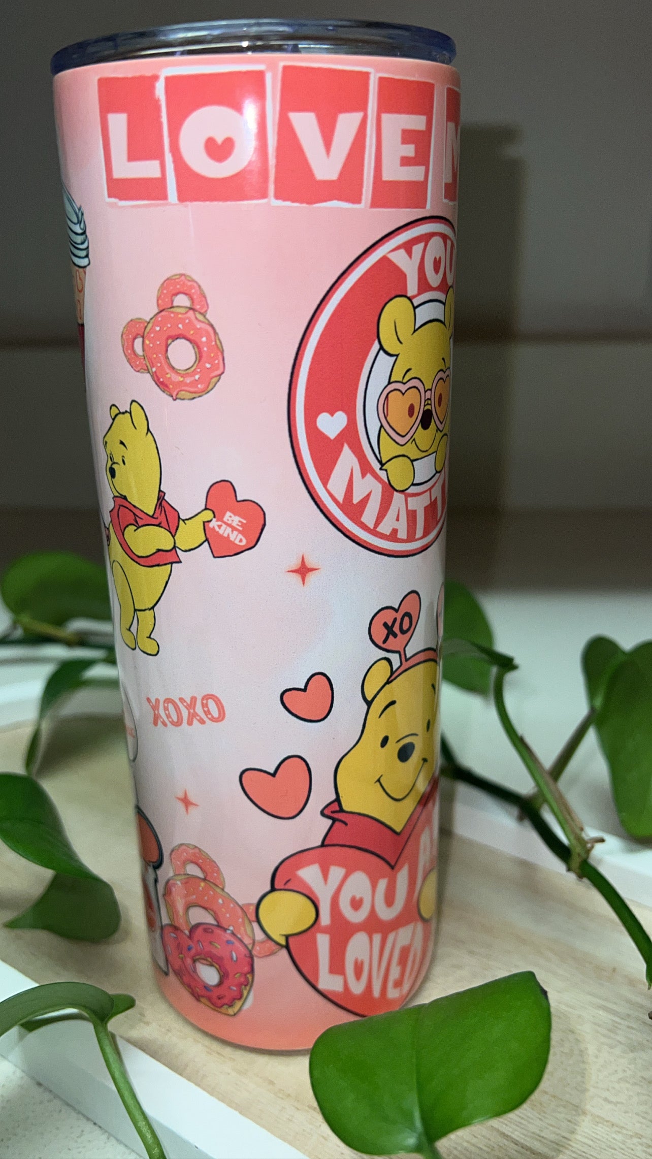 Winnie the Pooh & Stitch Affirmation Tumbler